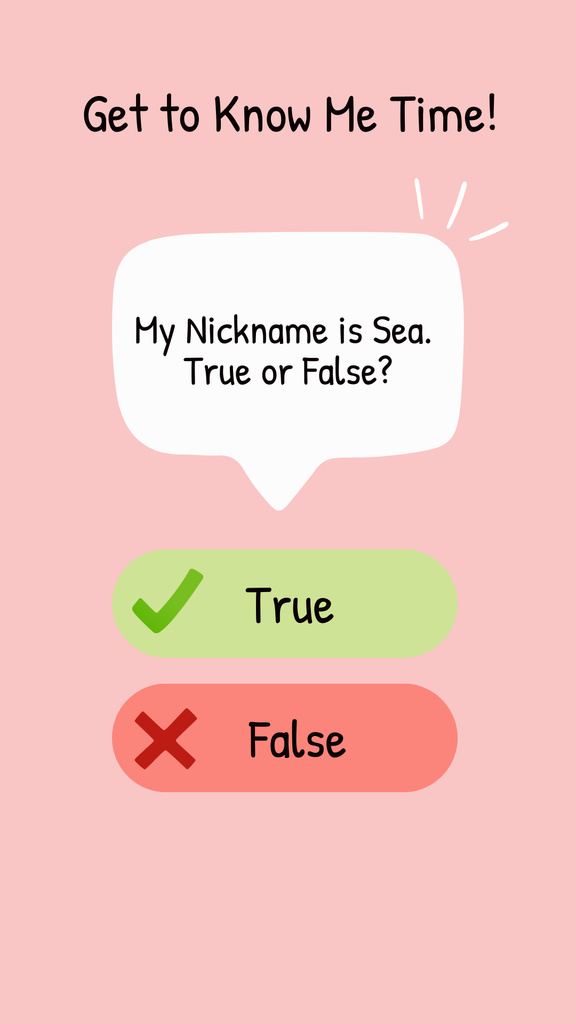 True or False Ask Me in Time Instagram Story Design Template