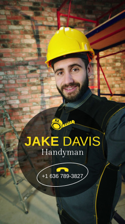 Handyman Services with Brick Cladding TikTok Video Šablona návrhu