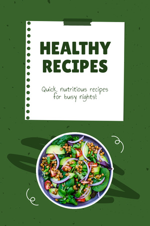Quick Nutrition Tips And Social Media Trends Pinterest Design Template