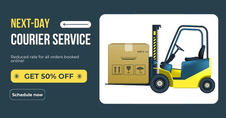 Get Discount on Express Delivery Facebook AD Design Template