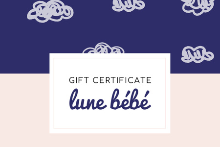 Kids Clothes Brand Ad Gift Certificate Design Template