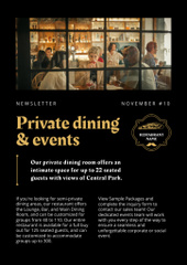 Private Dining and Events in Restaurant Offer