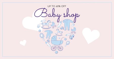 Baby Shop Services Offer Facebook AD Design Template
