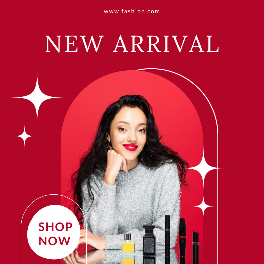 New Cosmetics Arrival Ad Instagram Šablona návrhu