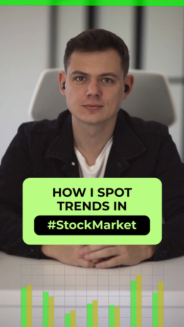 Trends In Stock Market From Expert TikTok Video Πρότυπο σχεδίασης