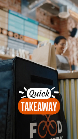 Oferta de refeição rápida para viagem em restaurante casual TikTok Video Modelo de Design
