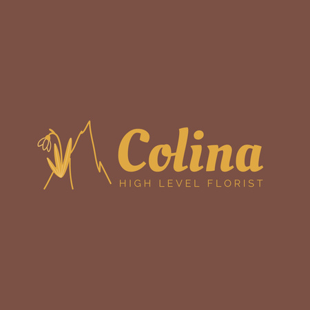 Florist Services Offer on Brown Logo Design Template