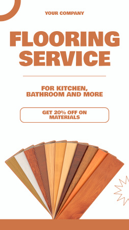 Various Samples For Affordable Kitchen Flooring Service Instagram Story Design Template