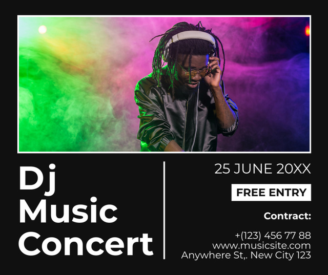 Music Concert Announcement with Dj Facebook – шаблон для дизайну
