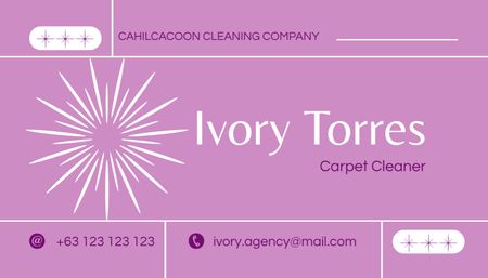 Carpet Cleaning Services Business Card US Design Template
