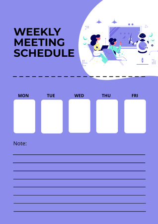 Weekly Meeting Planner with Team Schedule Planner Design Template