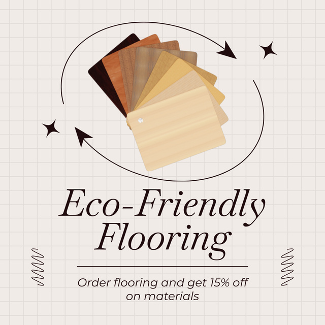 Szablon projektu Services of Eco-Friendly Flooring with Various Samples Animated Post