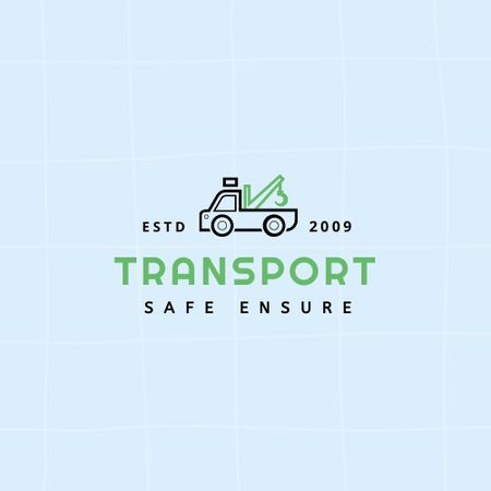 Transport Shop Ad with Car Logo Design Template