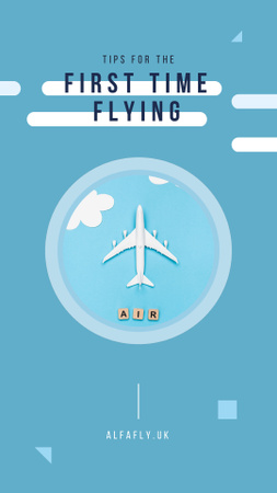Flying Tips Hand with Toy Plane Instagram Video Story Design Template