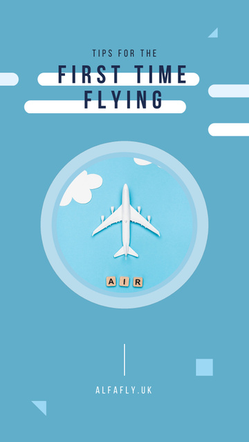 Plantilla de diseño de Flying Tips Hand with Toy Plane Instagram Video Story 