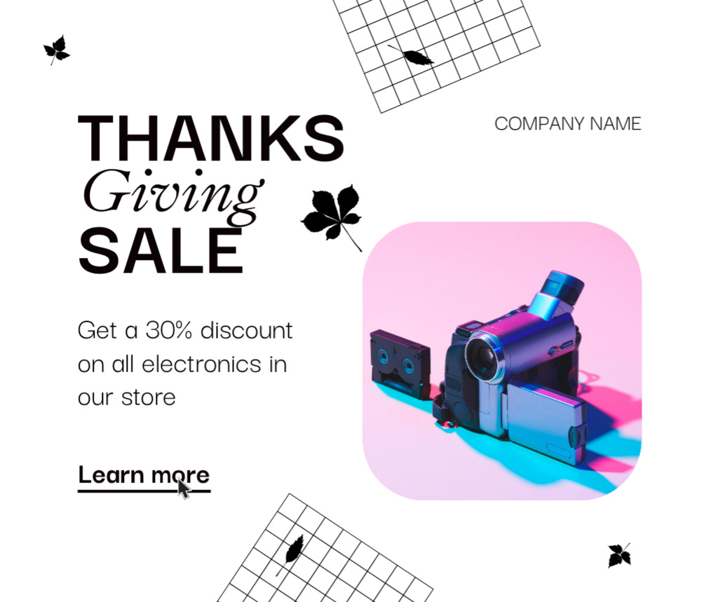 Thanksgiving Gadgets Sale Facebookデザインテンプレート