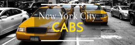 Taxi Cars in New York Email header Modelo de Design