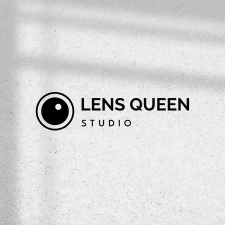 Emblem of Lens Studio Logo Design Template