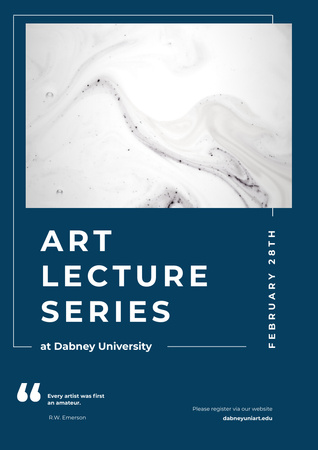 Art Lectures Invitation with Creative Painting Poster A3 Design Template