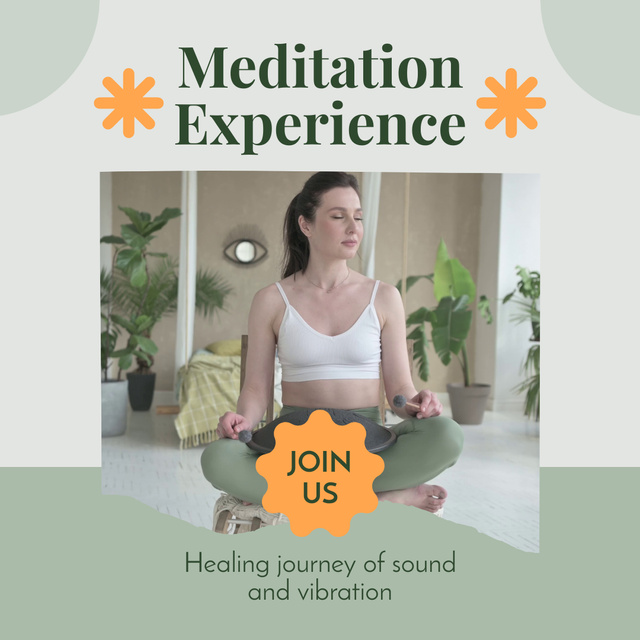Ontwerpsjabloon van Animated Post van Meditation For Healing Experience Offer