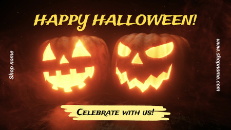 Modèle de visuel Halloween et soldes effrayantes pour les cadeaux - Full HD video