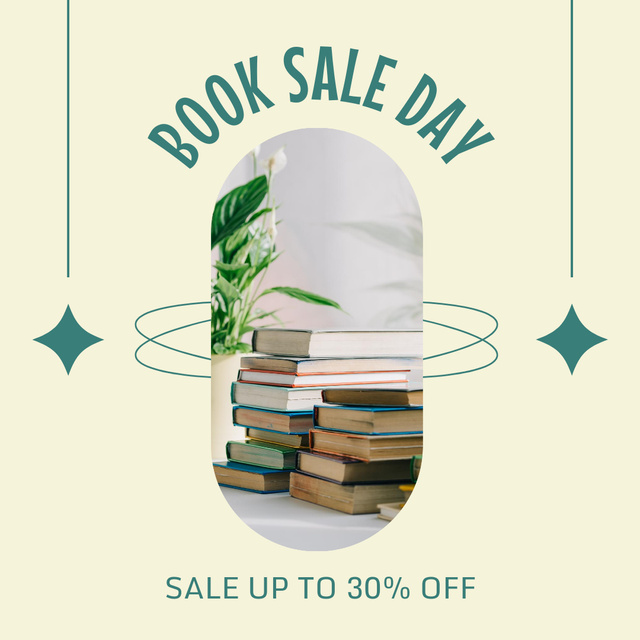 Book Sale Day Instagram Šablona návrhu