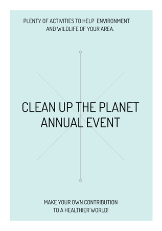 Ecological Annual Event Announcement Flyer A5 Design Template