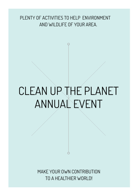 Ecological Annual Event Announcement Flyer A5 Design Template