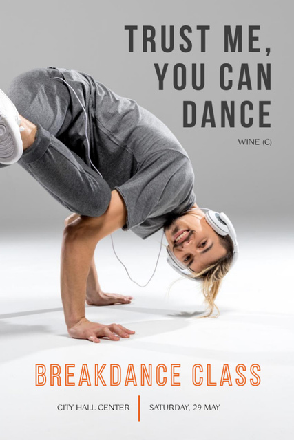Breakdance Training Ad Flyer 4x6in – шаблон для дизайну