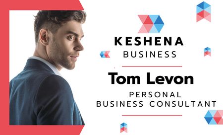 Offer Personal Business Consultant Services Business Card 91x55mm Design Template