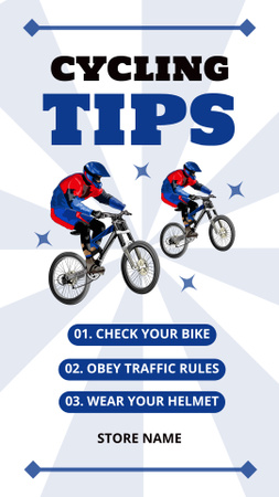 Cycling Tips from Bicycle Store Instagram Story Design Template