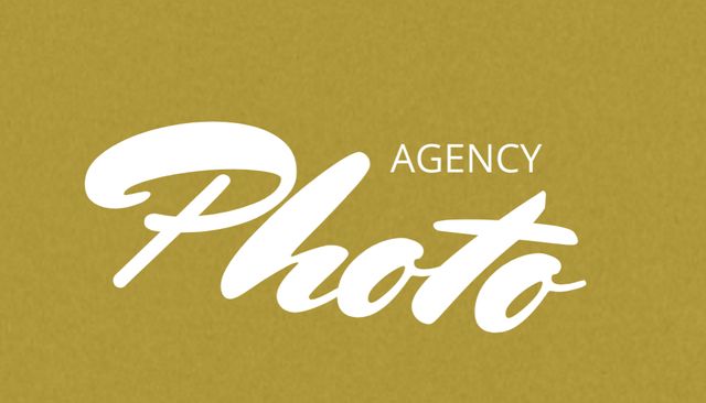 Photo Agency Services Ad Business Card US Šablona návrhu