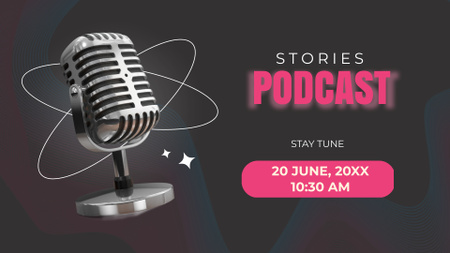 Ad of Comedy Stories in Blog Episode FB event cover Design Template