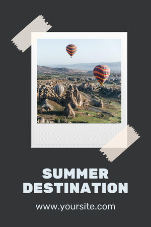Enjoy Your Summer Vacation with Balloons Pinterest Design Template