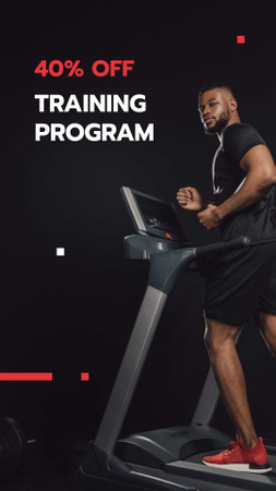 Sport Training Program Discount Offer Instagram Story Modelo de Design