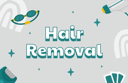 Platilla de diseño Hair Removal Salon Services Using Different Tools Business Card 85x55mm