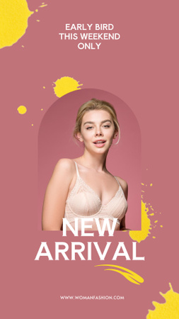 Platilla de diseño New Arrivals in Women's Underwear Instagram Story
