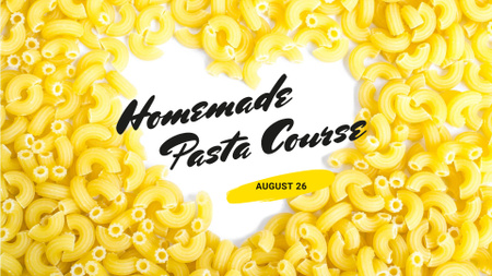 Homemade Italian Pasta Courses FB event cover Design Template
