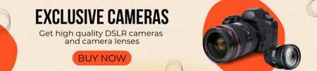 Exkluzív fényképezőgépek eladási ajánlat Ebay Store Billboard tervezősablon