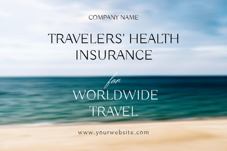 Insurance Services for Travellers Flyer 4x6in Horizontal Design Template