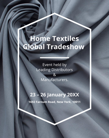Home Textiles event announcement White Silk Poster 22x28in tervezősablon