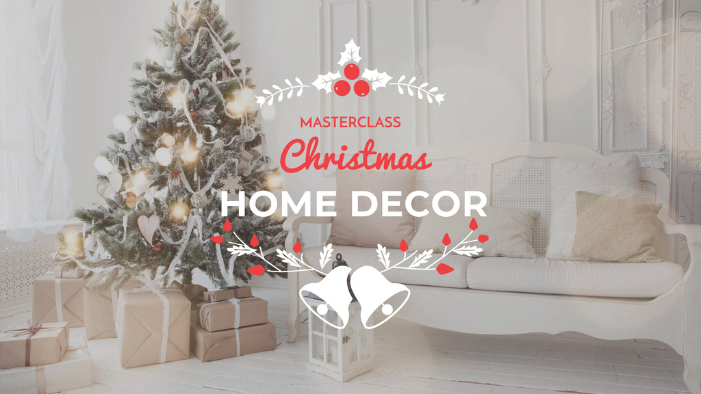 Ontwerpsjabloon van FB event cover van Christmas Home Decor Offer