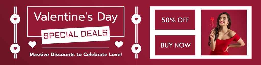 Template di design Valentine's Day Special Deals Twitter