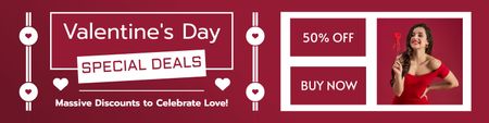 Platilla de diseño Valentine's Day Special Deals Twitter