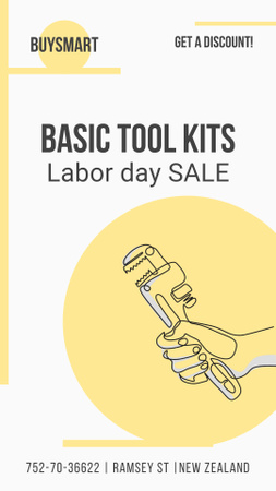 Labor Day Sale Announcement Instagram Story Modelo de Design