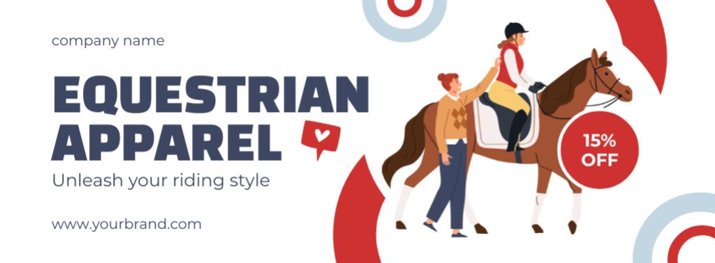Finest Equestrian Apparel Deals Available Facebook cover Πρότυπο σχεδίασης