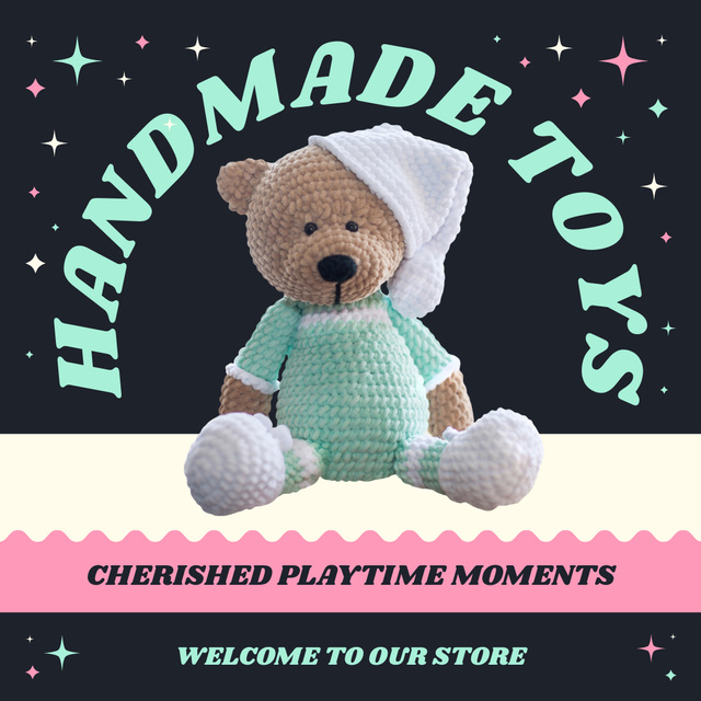 Designvorlage Best Handmade Toys Sale für Instagram