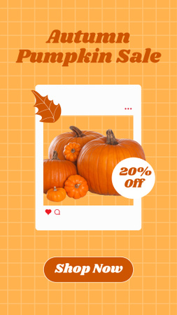 Platilla de diseño  Autumn Pumpkin Sale Instagram Story