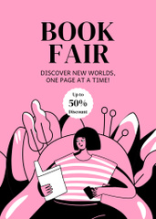 Book Fair Ad on Pink