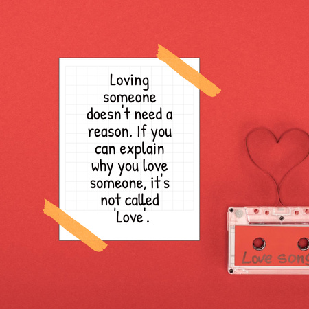 Designvorlage Inspirational Quote about Love  für Instagram